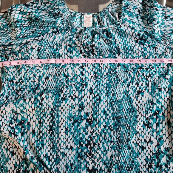 Snake Print Peasant Blouse - Picture 10 of 11